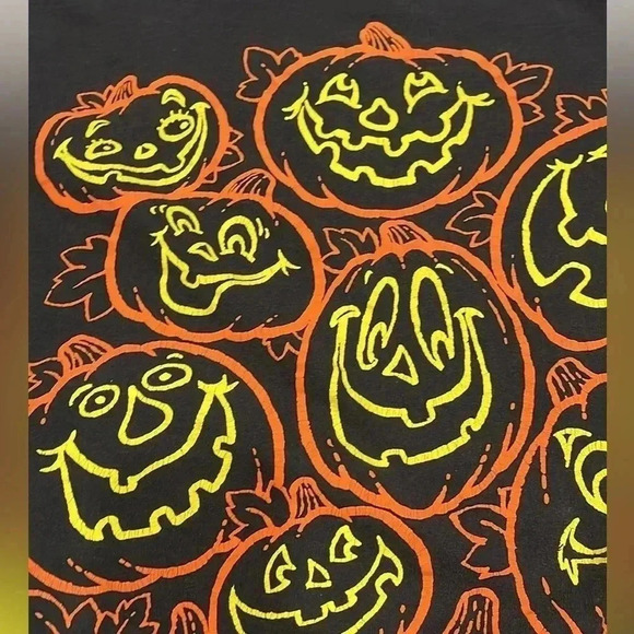 [XL]Vintage Hallmark Jack O Lantern Halloween Graphic LS Crew Neck  Shirt - Picture 2 of 6